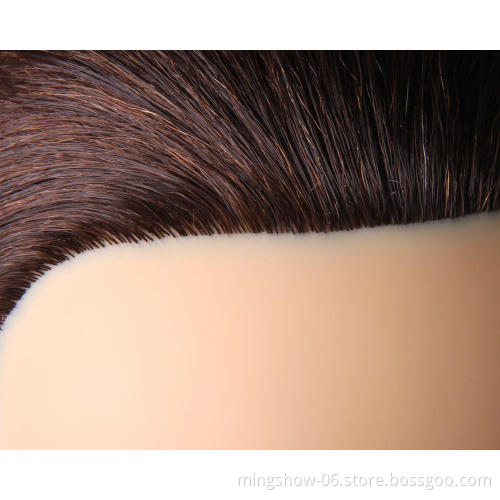 100% Real Natural Hair Training Mannequin Head Professional Hairstyle Practice Wig Head Women Brown
